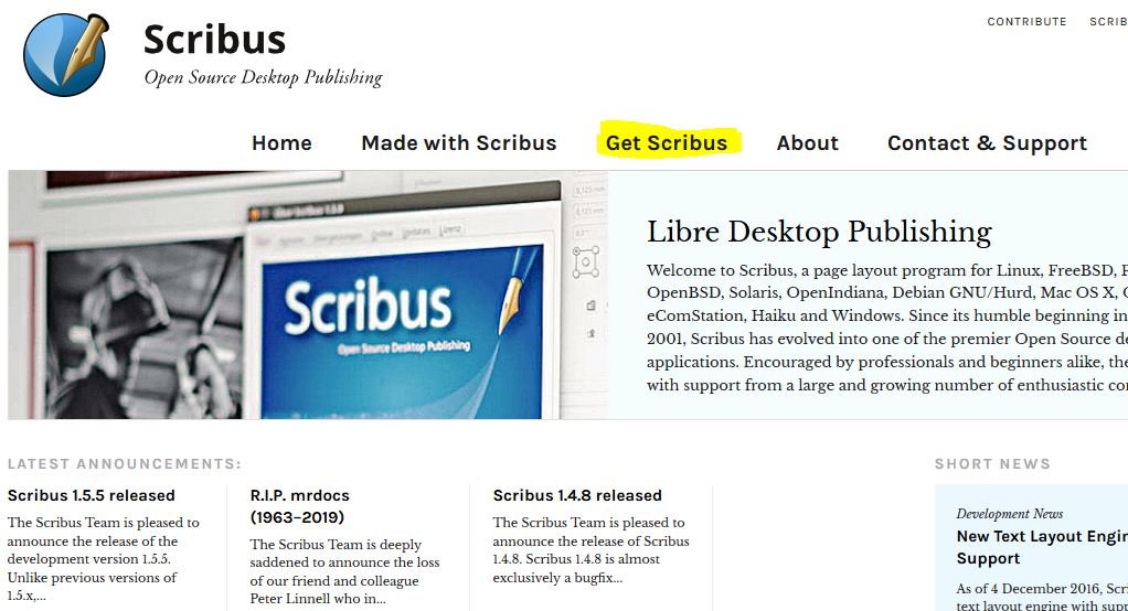 Site scribus.net